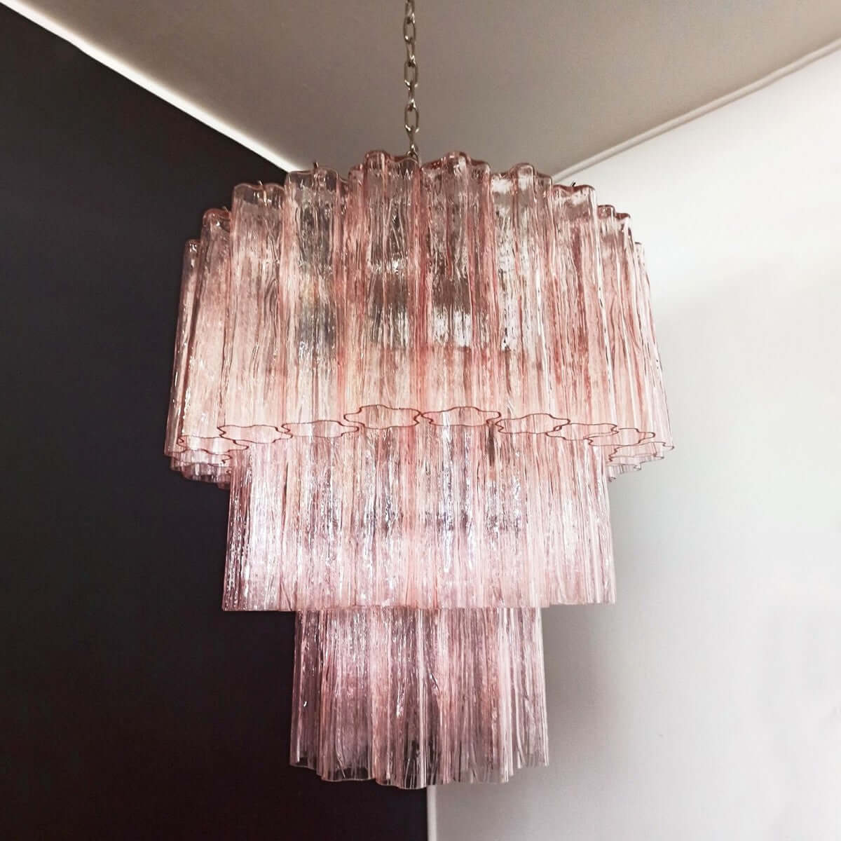 Murano Tubes Chandelier 25"