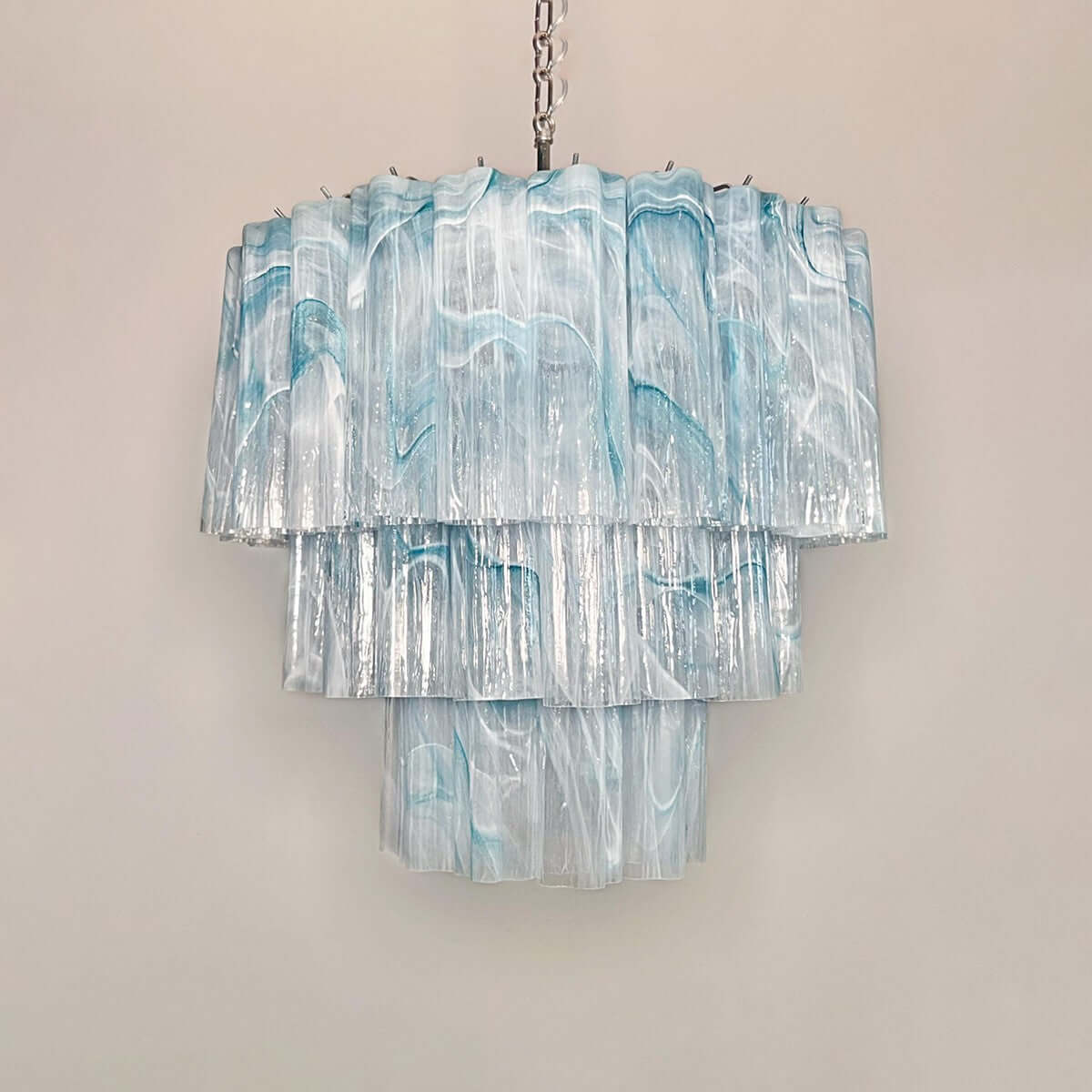 Murano Tubes Chandelier 25"