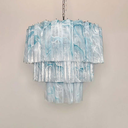 Murano Tubes Chandelier 25"