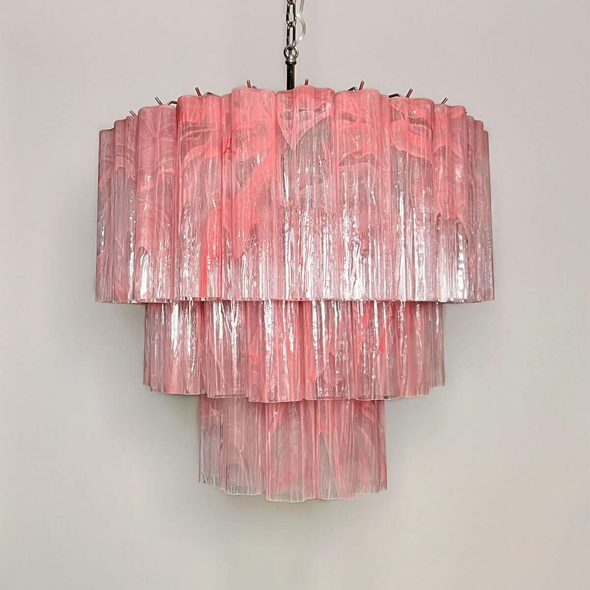 Murano Tubes Chandelier 25"