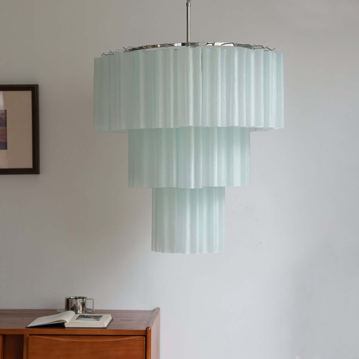 Murano Tubes Chandelier 25"