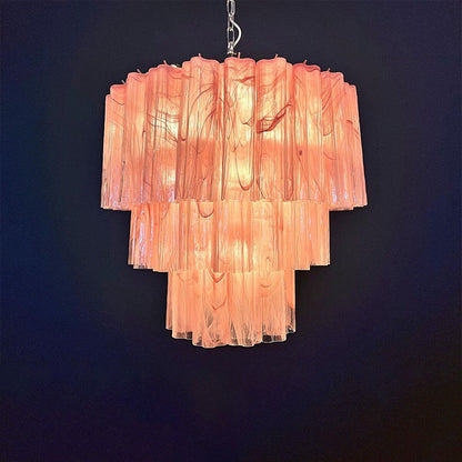 Murano Tubes Chandelier 25"
