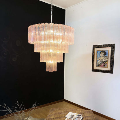 Murano Tubes Chandelier 31.5"