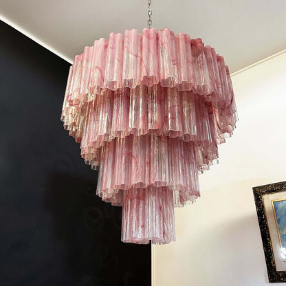 Murano Tubes Chandelier 31.5"