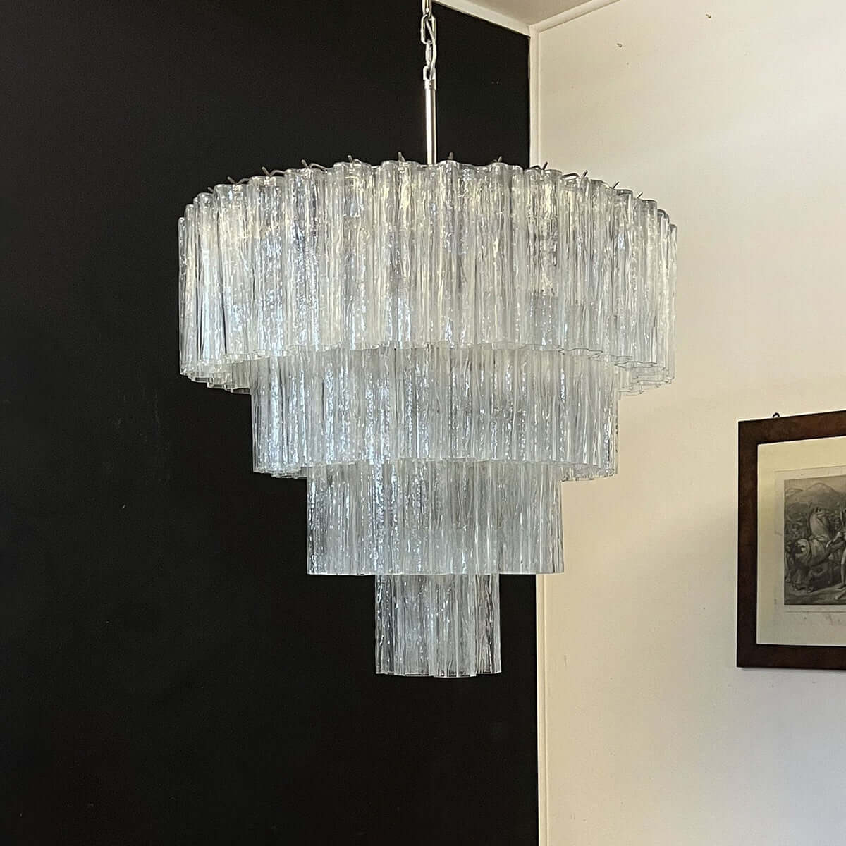 Murano Tubes Chandelier 31.5"