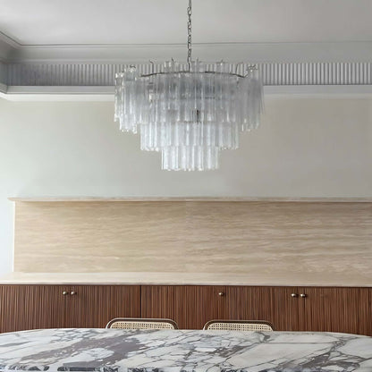 Murano Tubes Chandelier 32"