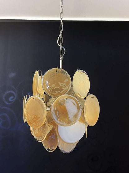 Murano Iridescent Glass Chandelier 17.7″