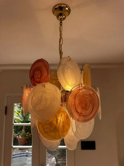 Murano Iridescent Glass Chandelier 17.7″