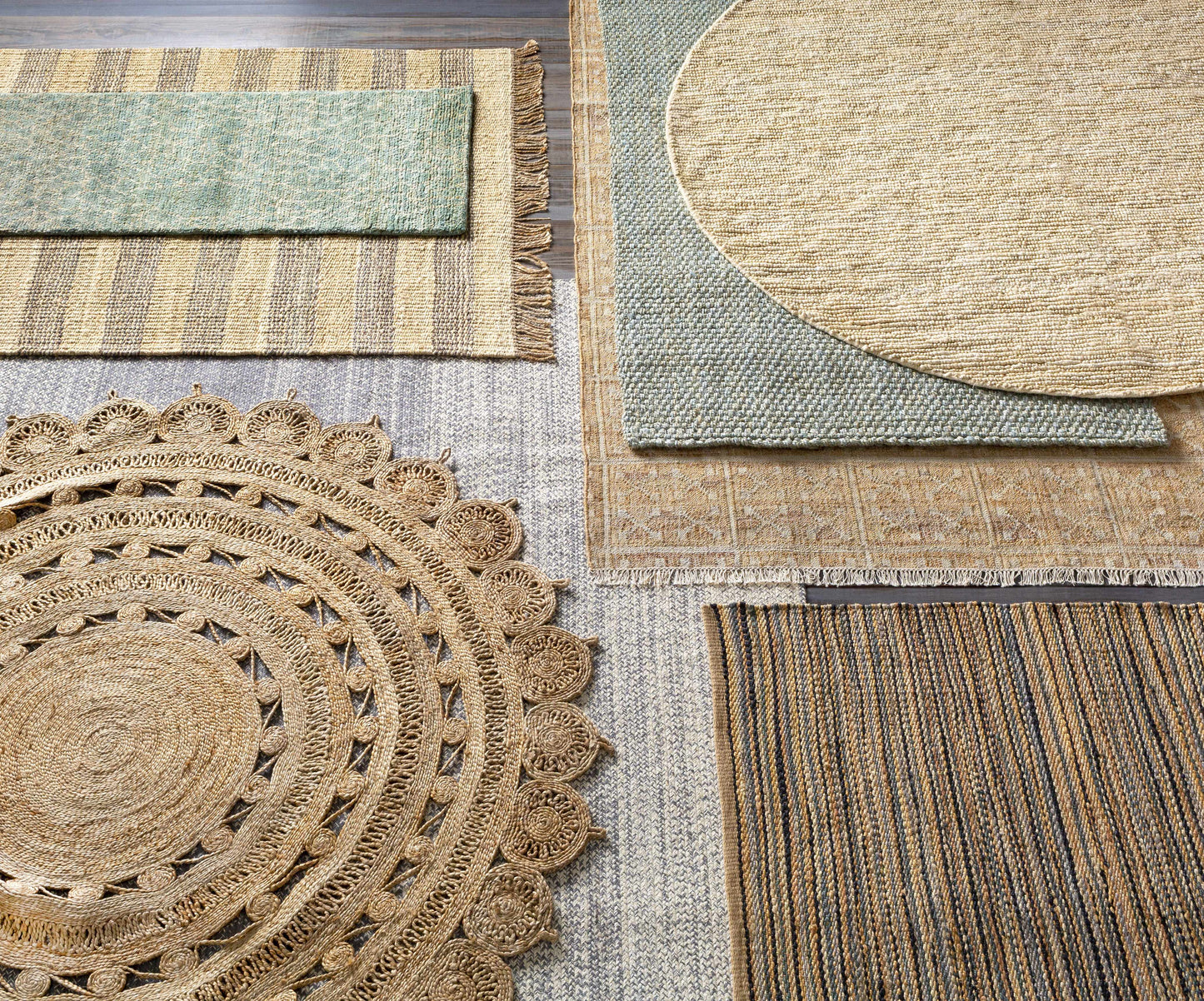 Glover Bleached Braided Jute Carpet