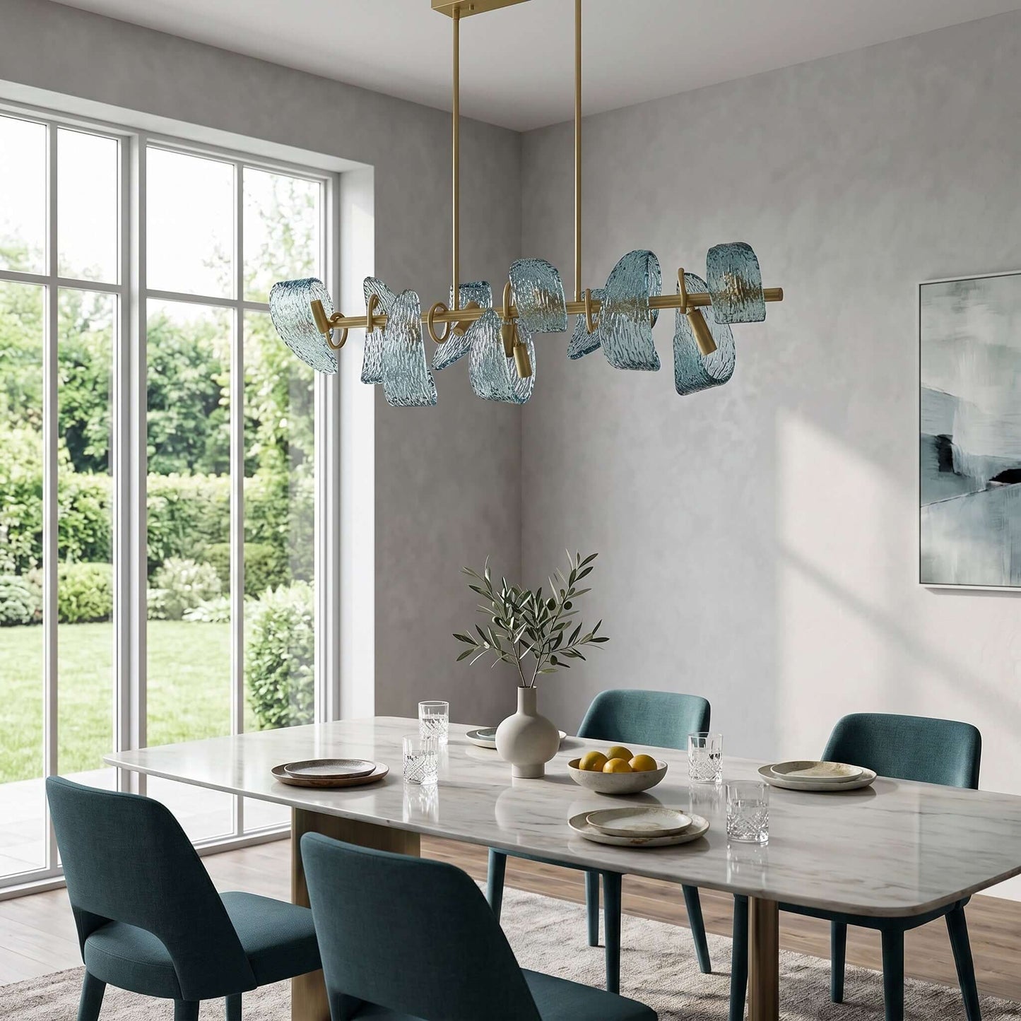 Petal Blue Chandelier