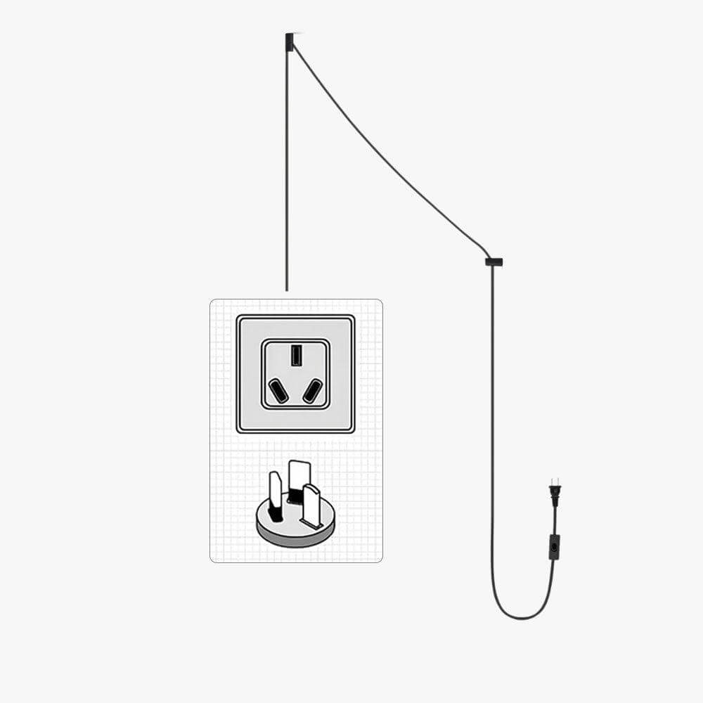 Plug-In Cord with Switch for Pendant Lights (5M / 196")