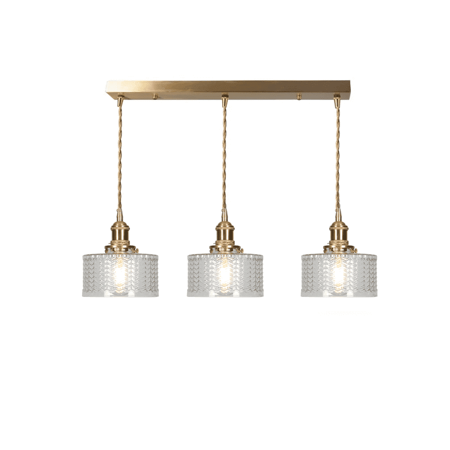 Retro Cylinder Glass Pendant Light
