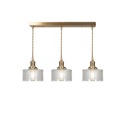 Retro Cylinder Glass Pendant Light
