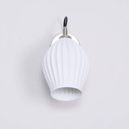Ceramic Ribbed Wall Light