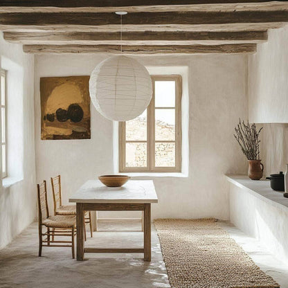 Rice Paper Round D Pendant Light
