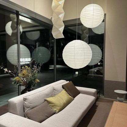 Rice Paper Round D Pendant Light