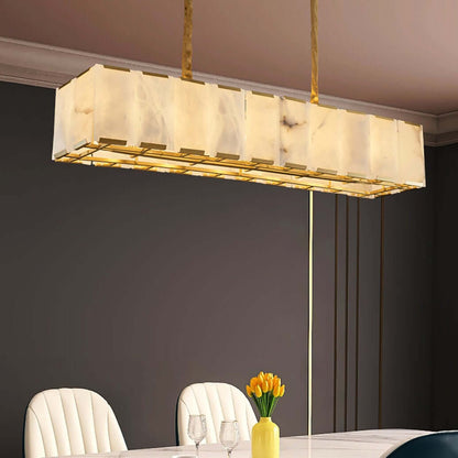 Round Alabaster Chandelier