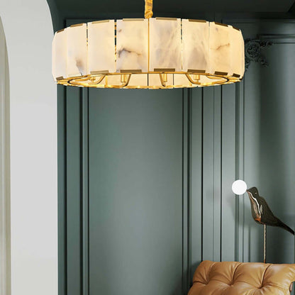 Round Alabaster Chandelier