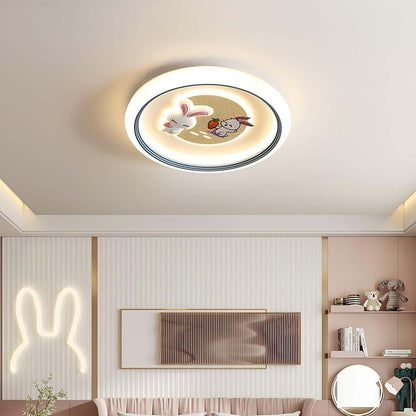 Round Bunny Ceiling Lamp