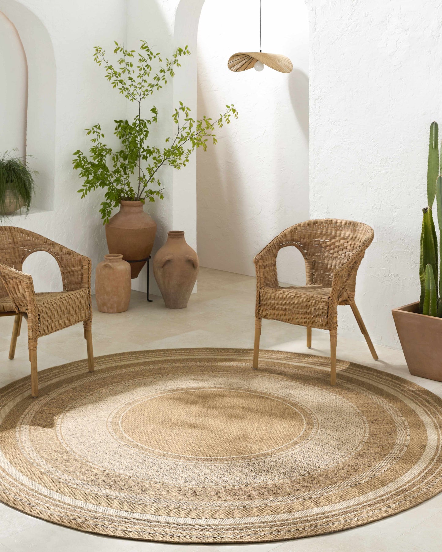 Chael Flatweave Faux Jute Outdoor Rug