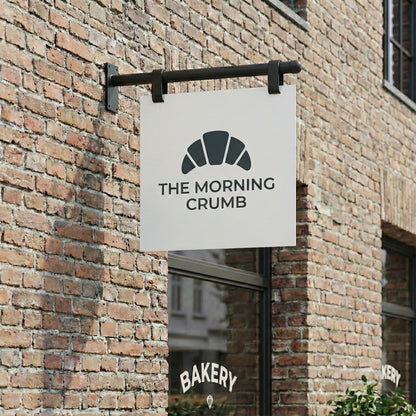 Custom Hanging Business Sign – Double-Sided Storefront Logo Sign