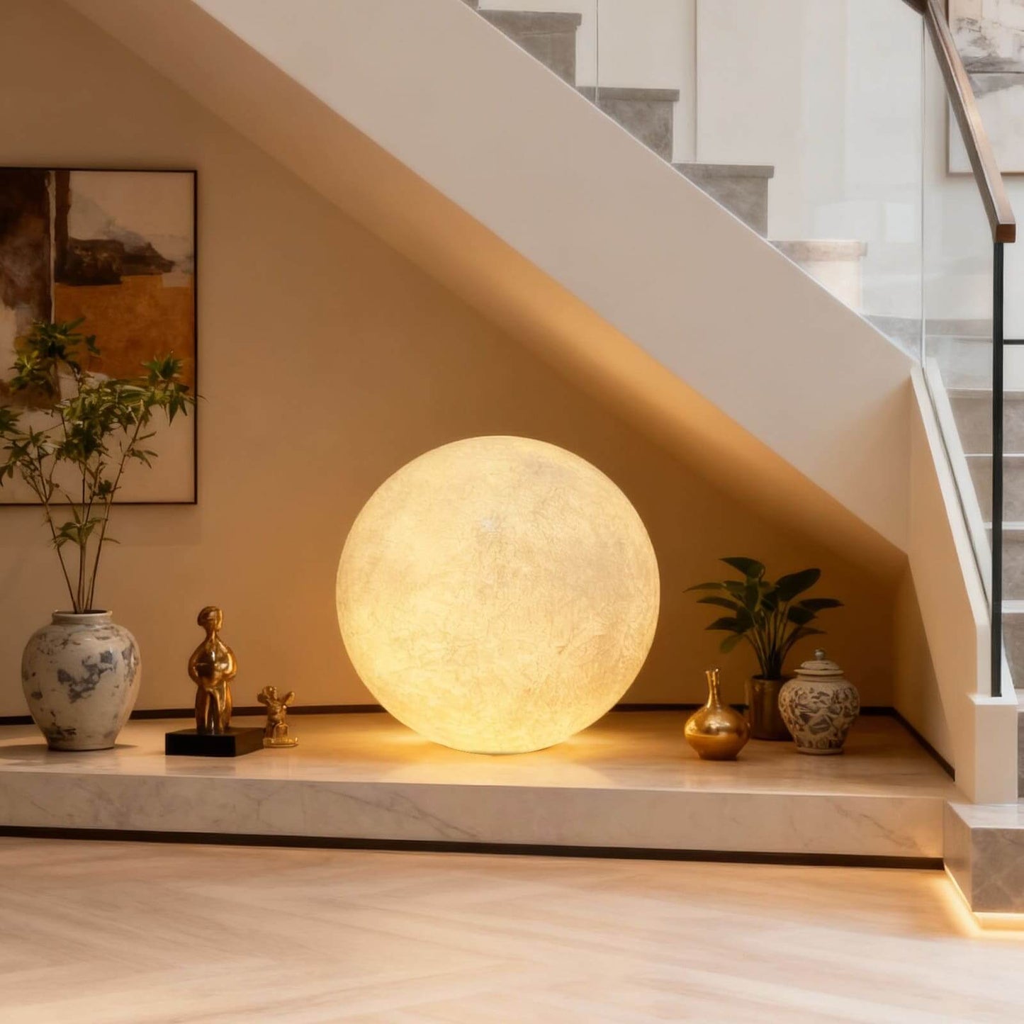 Simulated Moon Floor Lamp