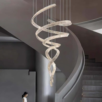 Spiral Crystal Chandelier