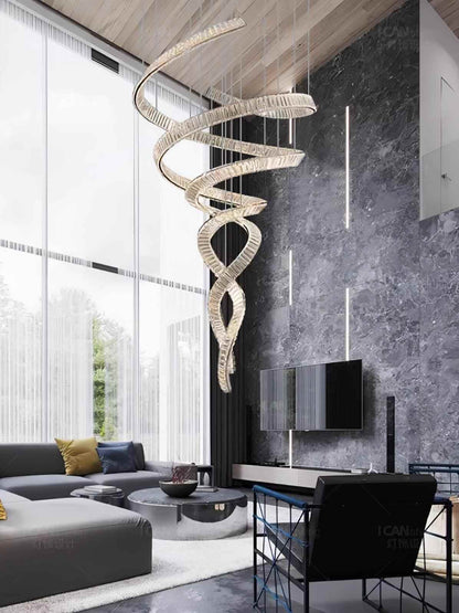 Spiral Crystal Chandelier