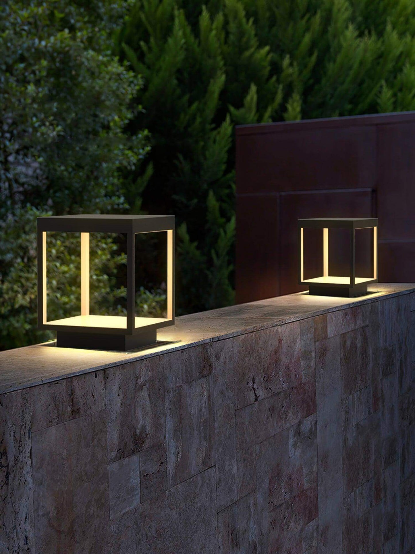 Square Fence Post Garden Light