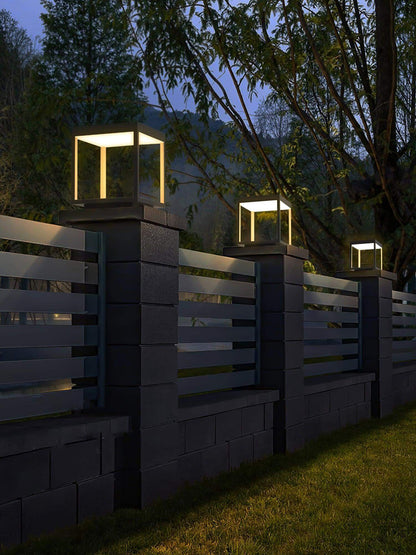 Square Fence Post Garden Light