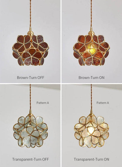 Glass Petal Pendant Light
