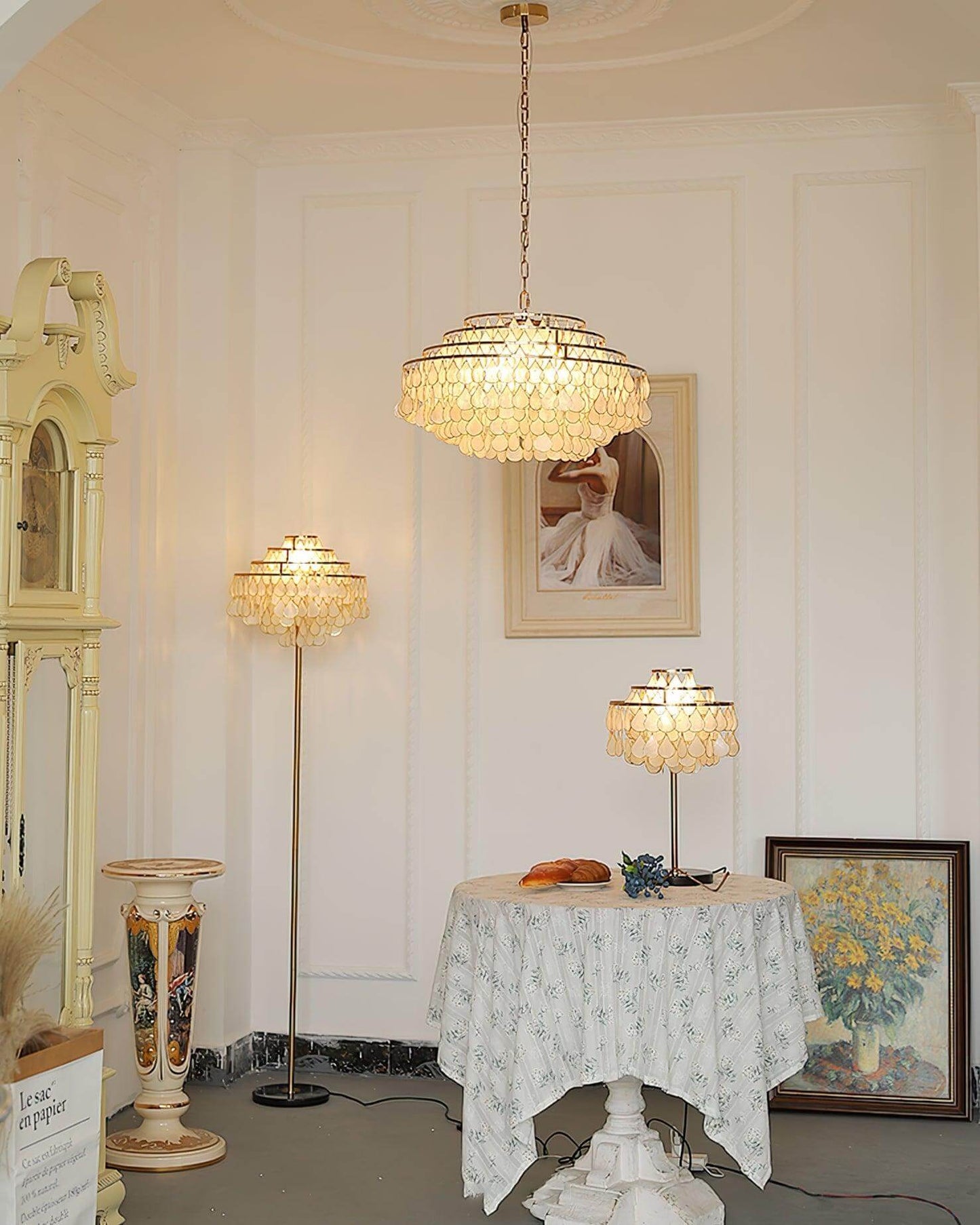 Teardrops Shell Chandelier