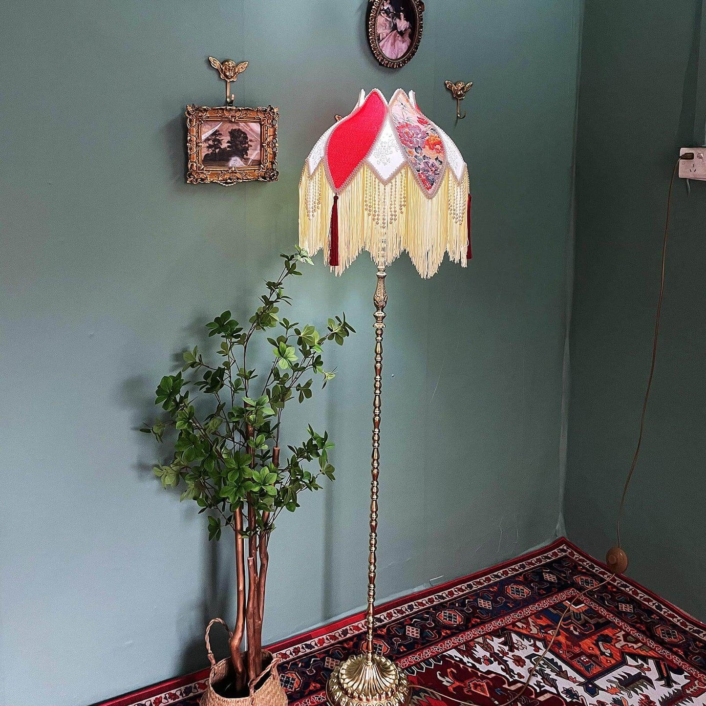 Vintage Tassel Floor Lamp
