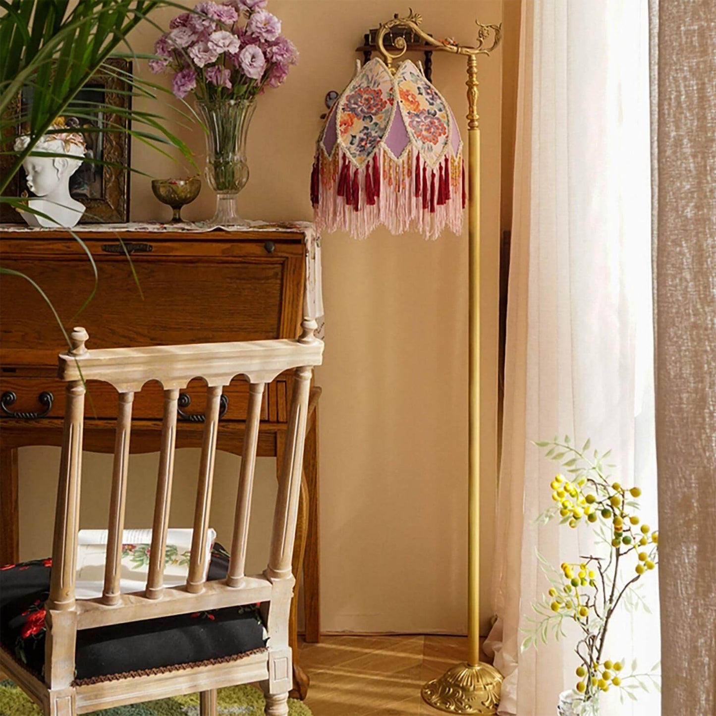 Vintage Tassel Floor Lamp