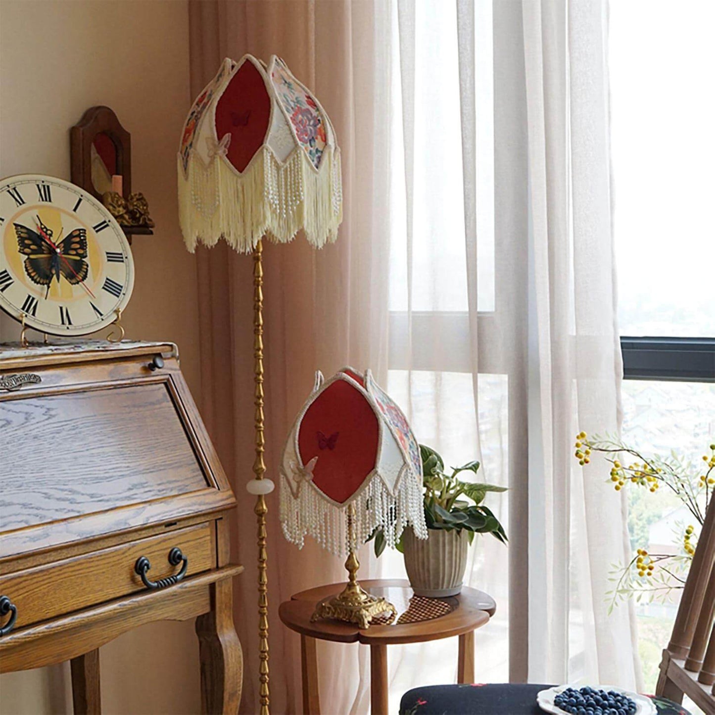 Vintage Tassel Floor Lamp