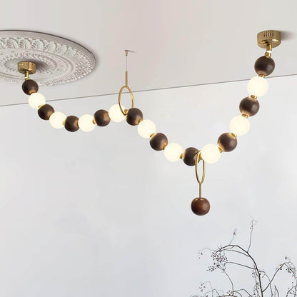 Walnut Necklace Chandelier