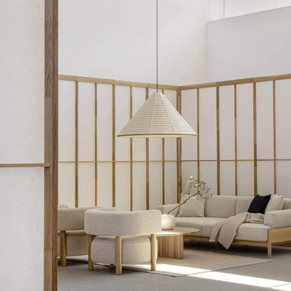 Washi Paper Hat Pendant Lamp