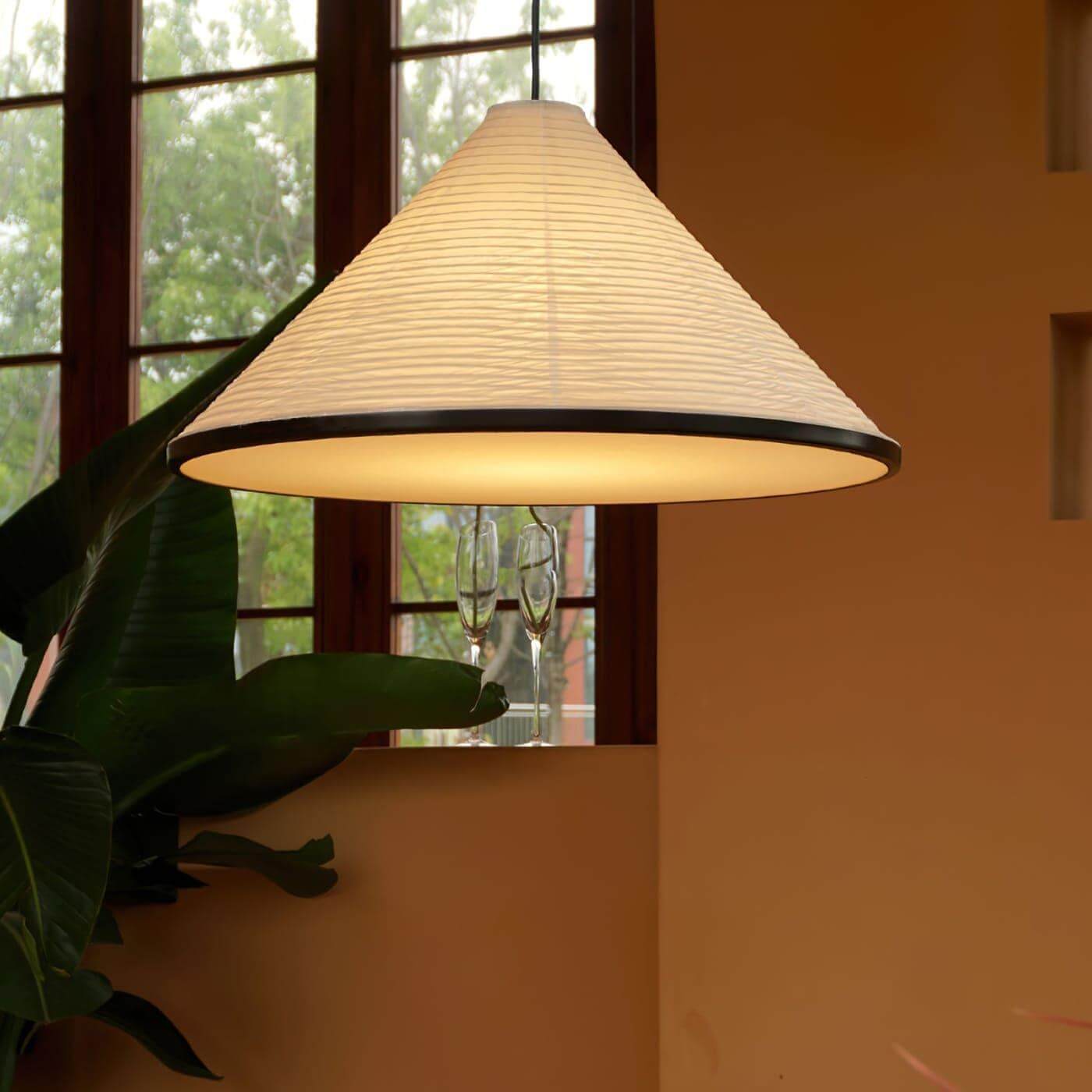 Washi Paper Hat Pendant Lamp