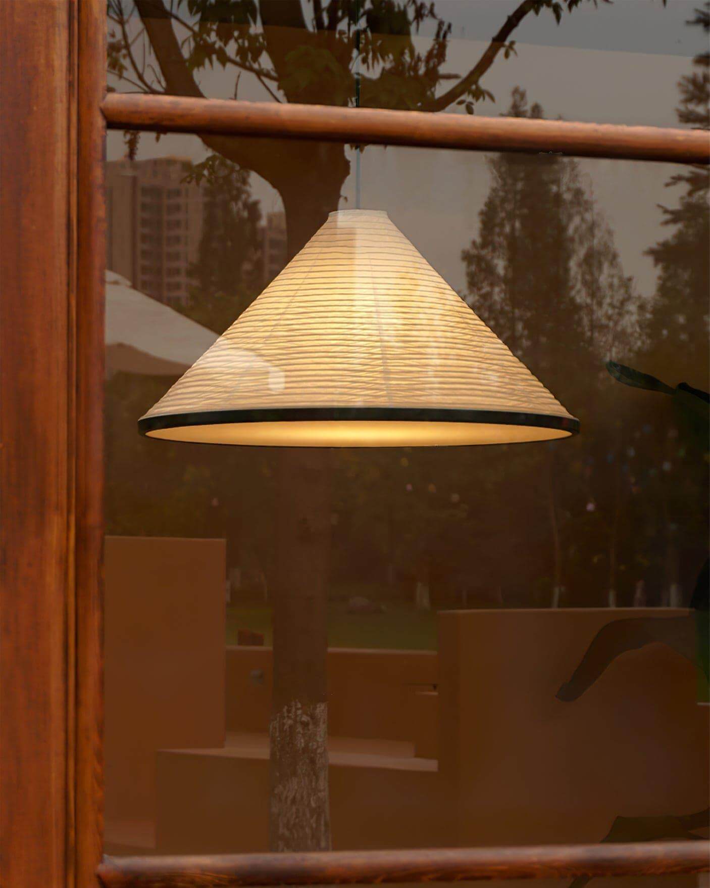 Washi Paper Hat Pendant Lamp