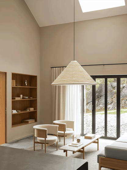 Washi Paper Hat Pendant Lamp