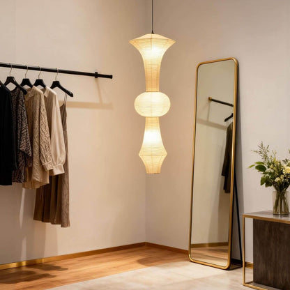 Washi Paper Corner Pendant Light
