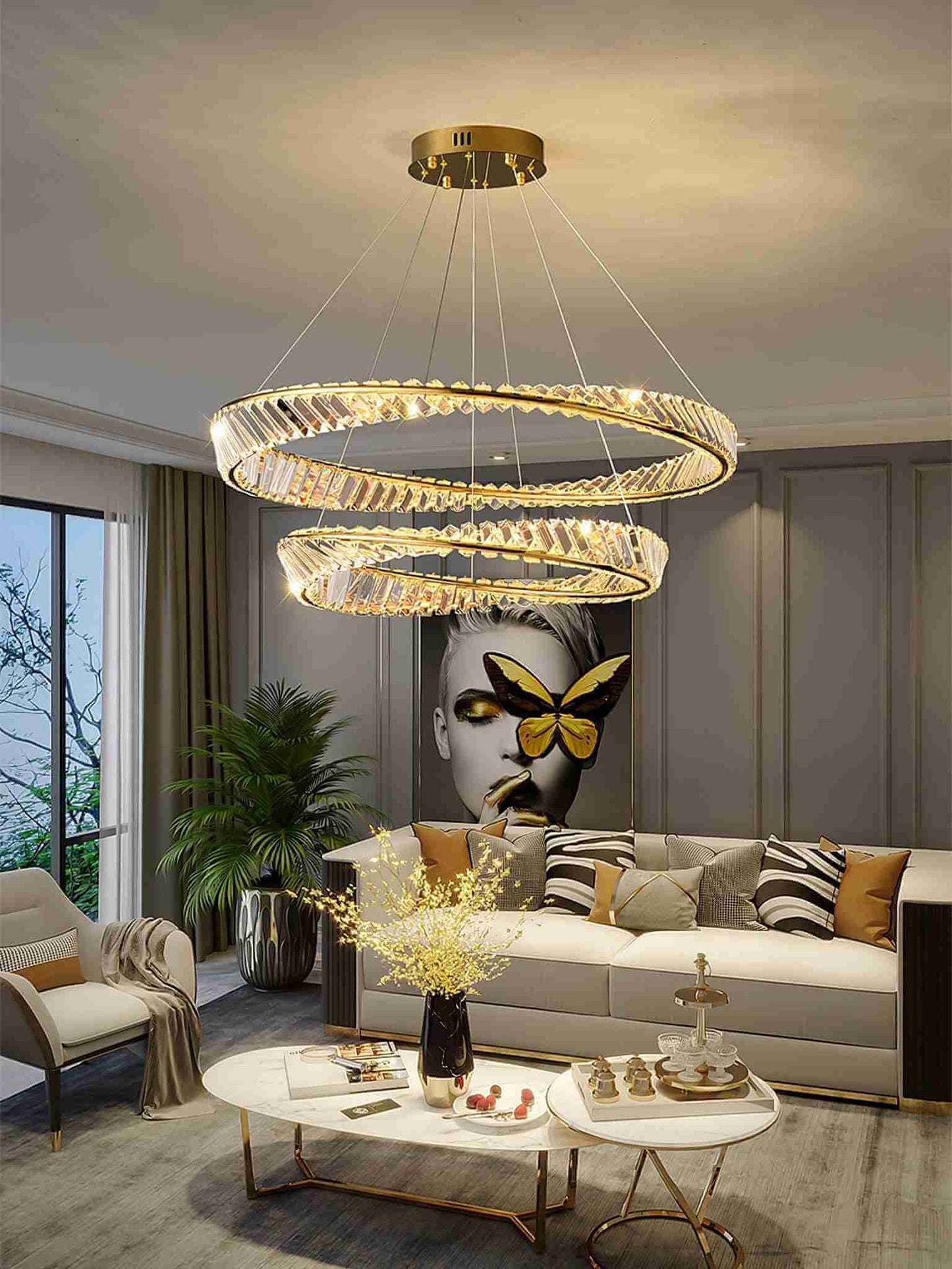 Wave Crystal Chandelier