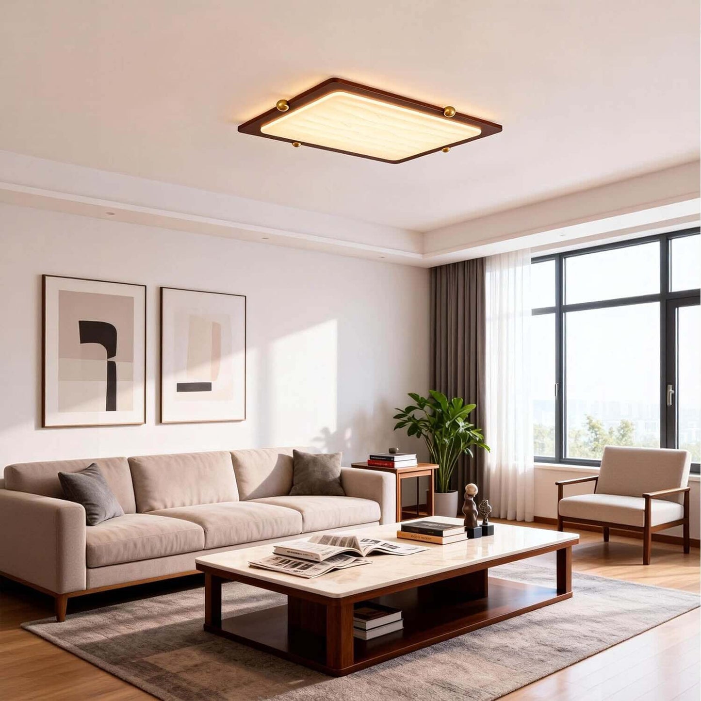 Wevre Rectangle Ceiling Light