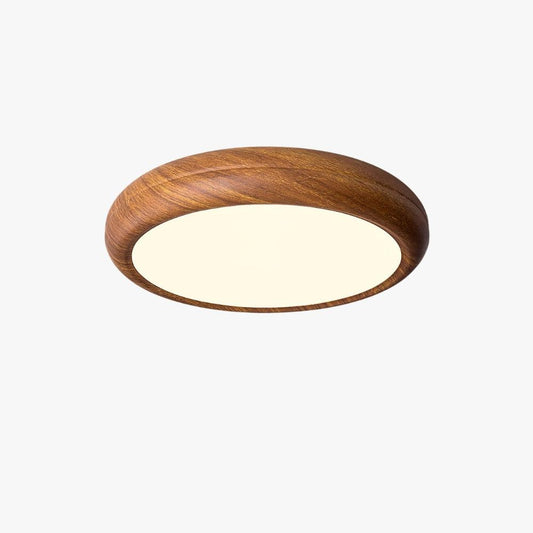Wood Grain Round Ceiling Lamp