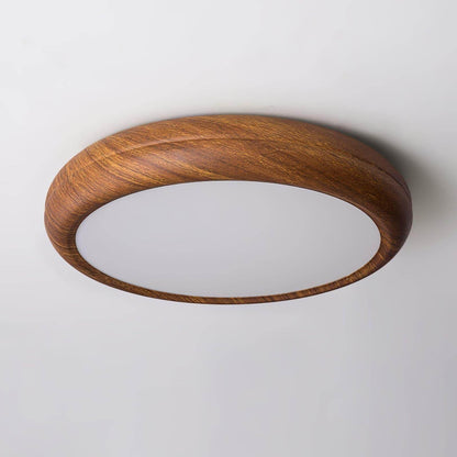 Wood Grain Round Ceiling Lamp