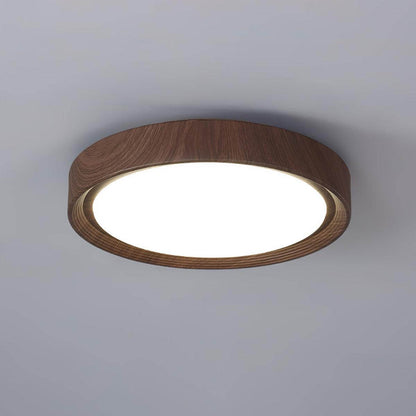 Wood Grain Round Ceiling Lamp