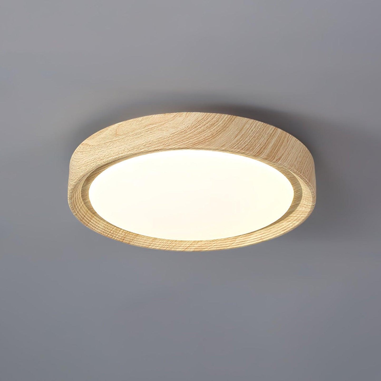 Wood Grain Round Ceiling Lamp