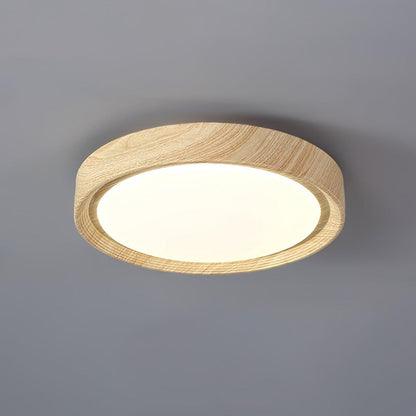 Wood Grain Round Ceiling Lamp