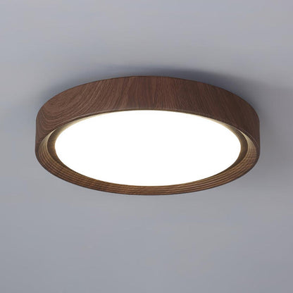 Wood Grain Round Ceiling Lamp