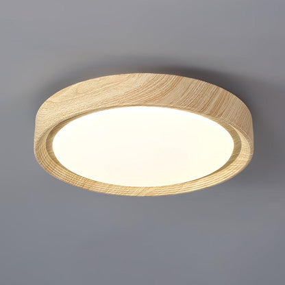 Wood Grain Round Ceiling Lamp